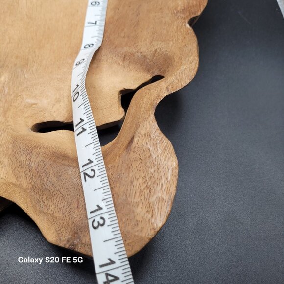 Natural Wood Hanging Wall Decor Carving - Laughing Face Hand Carved - Picture 10 of 15